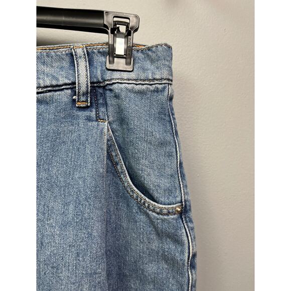 We the Free Skirt Womens size 29 denim Mini raw hem Skater Jean Festival - Picture 6 of 9